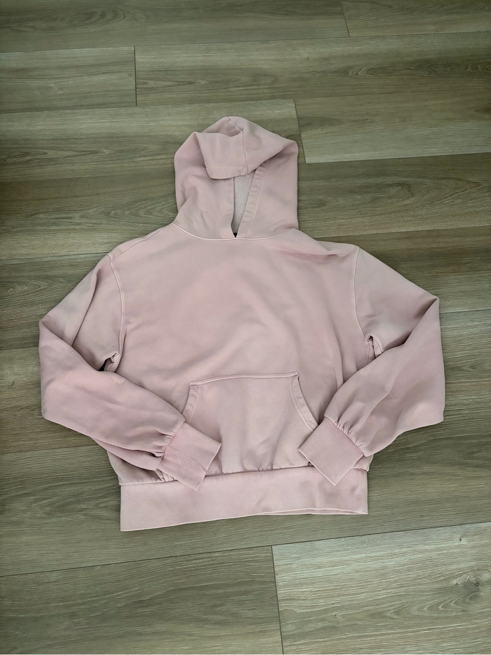 Women’s Cotton Pink Hooded Pullover Sweatshirt XS